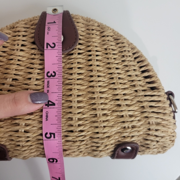 White House Black Market Ratan Crossbody Clutch Handbag - Picture 10 of 11